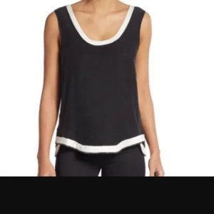 Ramy Brook Black Lindsey Sueded Silk Tank
